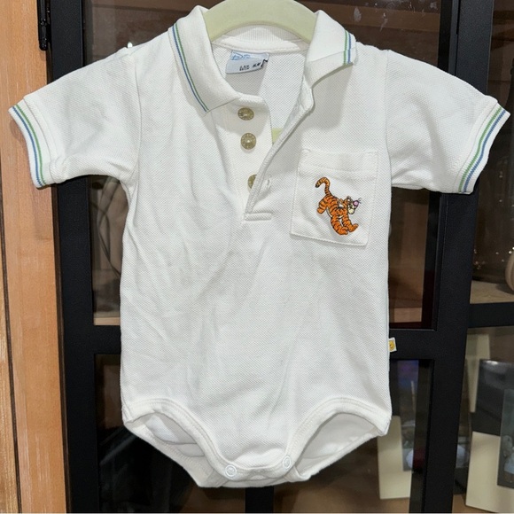 Vintage Disney 1990s tigger winnie the pooh embroidered short sleeve onesie baby - Picture 1 of 6